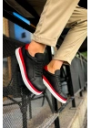 CH979 - Santoni GBT Spor Erkek Ayakkabı SIYAH/KIRMIZI