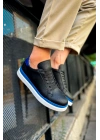 CH979 - Santoni GBT Spor Erkek Ayakkabı SIYAH/MAVI