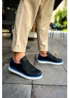 CH979 - Santoni GBT Spor Erkek Ayakkabı SIYAH/MAVI