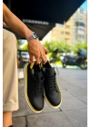 CH979 - Santoni GBT Spor Erkek Ayakkabı SIYAH/SARI