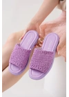 Claris Lila Örgü Kadın Terlik