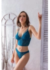 DANTELLİ HAFİF DESTEKLİ BRALET VE STRİNG TAKIM PETROL MAVİSİ (MGP31712)