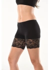 Derya Kurşun Dantelli Kısa Kadın Şort Tayt 496