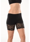 Derya Kurşun Dantelli Kısa Kadın Şort Tayt 496