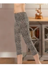Derya Kurşun Leopar Kapri Tayt 475