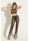 FANTEZİ TRANSPARAN BRALET, PANTOLON TAKIM SİYAH (MGP6154)