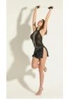 FANTEZİ ZİNCİRLİ BABYDOLL SİYAH (MGP6249)
