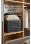 Füme 2Li 17 LT Ünit Saklama Kutusu & Çok Amaçlı Ev Ve Gardırop Düzenleyici Organizer