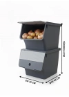 Füme 2Li 33 LT Modubox Kayar Kapaklı Saklama Kabı & Patates Soğan Kovası & Erzak Kutusu