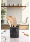 Füme Silindir Dik Kaşıklık &  Tezgah Üstü Düzenleyici & Servis Standı