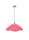 Fuşya Akrilik Avize Soft Pembe Modern Aydınlatma 35x35x12 cm