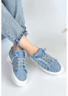 Guji Mavi Kot Bağcıklı Kadın Spor Ayakkabı