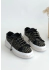Guji Siyah Kot Bağcıklı Kadın Spor Ayakkabı