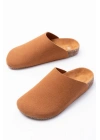 JY0556 Ravn Bağcıksız Hakiki Süet Deri Erkek Günlük Mantar Taban Loafer Klasik Ayakkabı HDMT - Taba