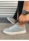 JY122 Mode Bağcıklı Süet Erkek Günlük Sneaker Ayakkabı SBT - Mavi