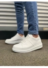 JY151 Boost Bağcıklı Cilt Erkek Günlük Sneaker Ayakkabı CBT - Beyaz