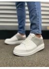 JY151 Boost Bağcıklı Cilt Süet Erkek Günlük Sneaker Ayakkabı CSBT - Beyaz/Gri