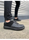 JY151 Boost Bağcıklı Cilt Süet Erkek Günlük Sneaker Ayakkabı CSST - Siyah