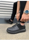 JY151 Boost Bağcıklı Cilt Süet Erkek Günlük Sneaker Ayakkabı CSST - Siyah