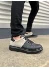 JY151 Boost Bağcıklı Cilt Süet Erkek Günlük Sneaker Ayakkabı CSST - Siyah/Gri