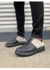 JY151 Boost Bağcıklı Cilt Süet Erkek Günlük Sneaker Ayakkabı CSST - Siyah/Gri