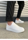 JY165 Elite Bağcıklı Cilt Erkek Günlük Sneaker Ayakkabı CBT - Beyaz