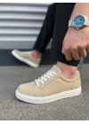 JY165 Elite Bağcıklı Süet Erkek Günlük Sneaker Ayakkabı SBT - Krem