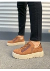 JY502 Bold Bağcıklı Süet Erkek Günlük Sneaker Ayakkabı SKT - Taba