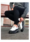 JY507 Alone Bağcıklı Cilt Erkek Günlük Sneaker Ayakkabı CST Beyaz/Siyah
