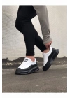JY507 Alone Bağcıklı Cilt Erkek Günlük Sneaker Ayakkabı CST Beyaz/Siyah