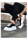 JY507 Alone Bağcıklı Süet Cilt Erkek Günlük Sneaker Ayakkabı SCBT Siyah/Beyaz