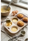 Kahve Rengi 6’lı Silikon Kek Ve Çikolata Kalıbı & Muffin Kabı Pişirme Gereci 16x25 cm