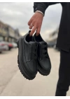 KB-703 Kuback Kömür Cilt Lastikli Günlük Erkek Ayakkabı
