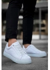 KB-BX1  Kuback Beyaz Cilt Yüksek Beyaz Taban Günlük Erkek Ayakkabı