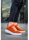 KB-X204 Kuback Turuncu Keten Beyaz Yüksek Taban Günlük Erkek Spor Ayakkabı