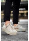Kb-x502 Kuback Bej Süet Yüksek Bej Taban Bağcık Detaylı Lastikli Günlük Erkek Ayakkabı Erkek Günlük Ayakkabı