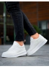 Kb-x8 Kuback Beyaz Cilt Beyaz Yüksek Taban Günlük Erkek Spor Ayakkabı
