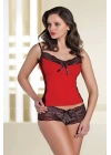 Kırmızı Dantelli İç Çamaşırı Alt Üst Takım