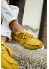 Knack Mevsimlik Keten Ayakkabı 008 Sarı