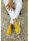 Knack Mevsimlik Keten Ayakkabı 008 Sarı