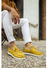Knack Mevsimlik Keten Ayakkabı 008 Sarı Erkek Günlük Ayakkabı