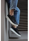 Knack Sneakers Ayakkabı 010 Siyah (Beyaz Taban)