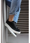 Knack Sneakers Ayakkabı 010 Siyah Süet (Beyaz Taban)
