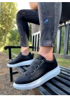 Knack Sneakers Ayakkabı 889 Siyah (beyaz Taban) Erkek Sneaker Ayakkabı