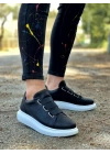 Knack Sneakers Ayakkabı 889 Siyah (Beyaz Taban)