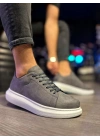 Knack Yüksek Taban 044 Gri Süet (beyaz Taban) Erkek Günlük Ayakkabı