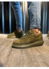 Knack Yüksek Taban 044 Haki (süet) Erkek Günlük Ayakkabı