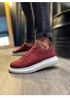 Knack Yüksek Taban 045 Bordo (beyaz Taban) Erkek Günlük Ayakkabı