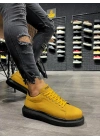 Knack Yüksek Taban Günlük Ayakkabı 045 Sarı (Siyah Taban)