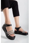 Lalen Siyah Kemerli Kadın Sandalet